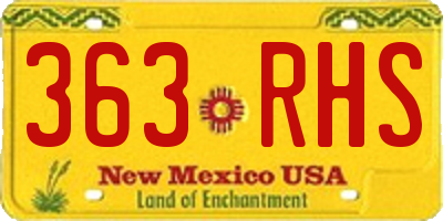 NM license plate 363RHS