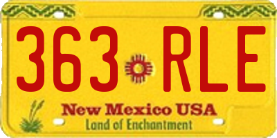 NM license plate 363RLE