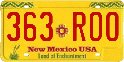 NM license plate 363ROO