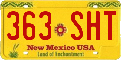 NM license plate 363SHT