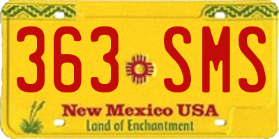 NM license plate 363SMS