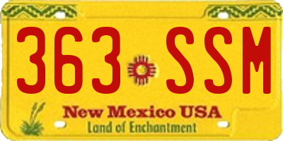 NM license plate 363SSM