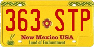 NM license plate 363STP