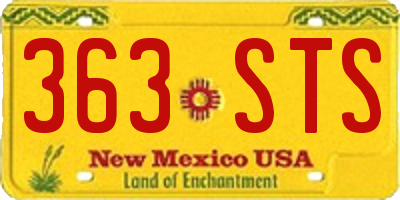 NM license plate 363STS