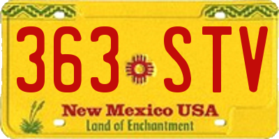 NM license plate 363STV