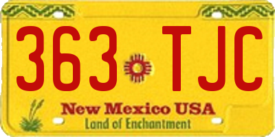 NM license plate 363TJC