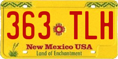 NM license plate 363TLH