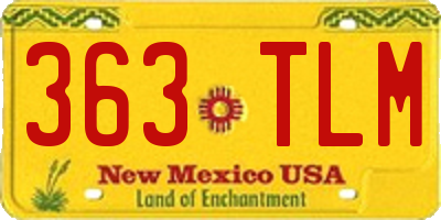 NM license plate 363TLM