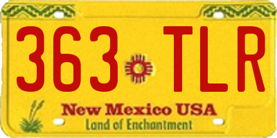 NM license plate 363TLR