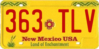 NM license plate 363TLV