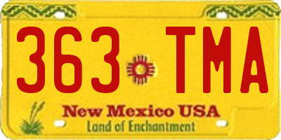 NM license plate 363TMA