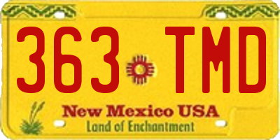 NM license plate 363TMD