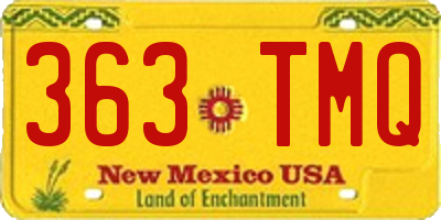 NM license plate 363TMQ