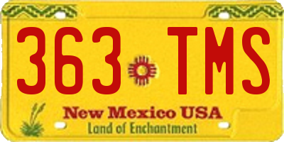 NM license plate 363TMS
