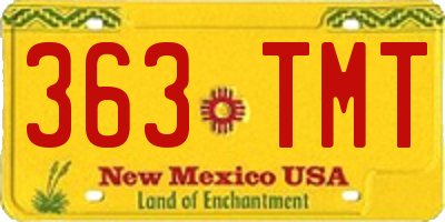 NM license plate 363TMT