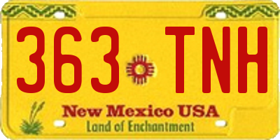 NM license plate 363TNH