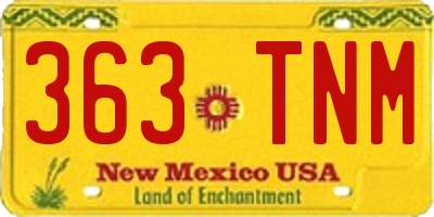 NM license plate 363TNM