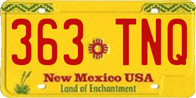NM license plate 363TNQ