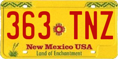 NM license plate 363TNZ
