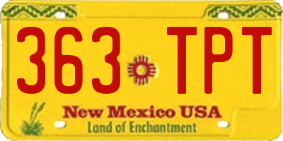 NM license plate 363TPT