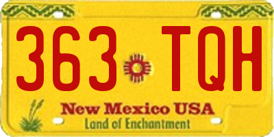 NM license plate 363TQH