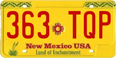 NM license plate 363TQP