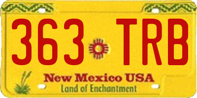 NM license plate 363TRB