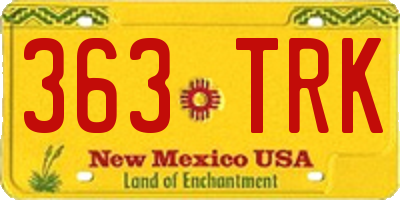 NM license plate 363TRK