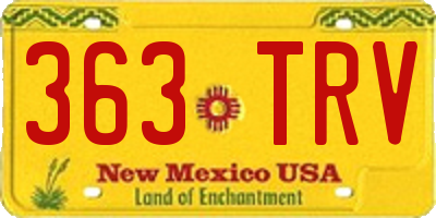NM license plate 363TRV