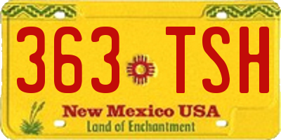 NM license plate 363TSH