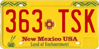 NM license plate 363TSK