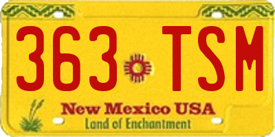 NM license plate 363TSM