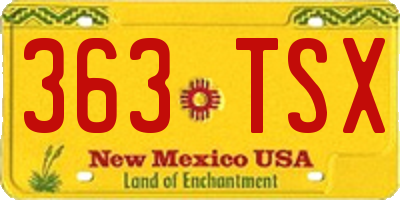 NM license plate 363TSX