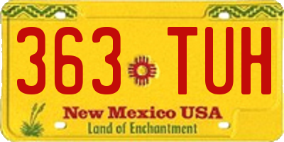 NM license plate 363TUH