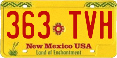 NM license plate 363TVH