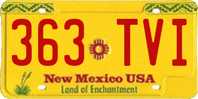 NM license plate 363TVI