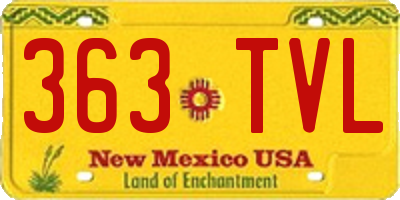 NM license plate 363TVL