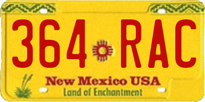 NM license plate 364RAC