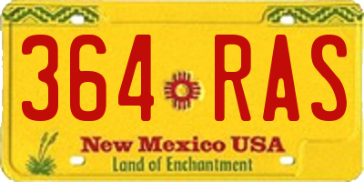 NM license plate 364RAS