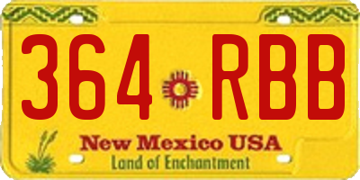 NM license plate 364RBB