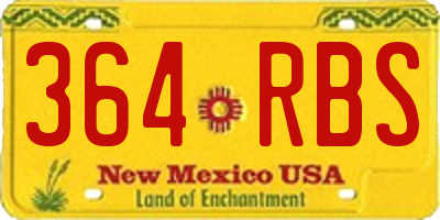 NM license plate 364RBS