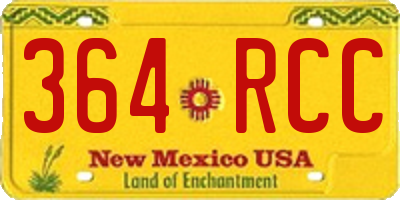 NM license plate 364RCC