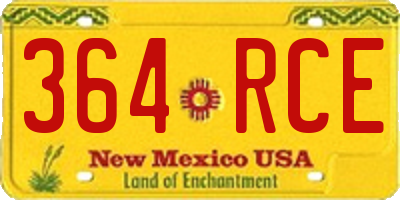 NM license plate 364RCE