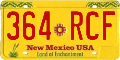 NM license plate 364RCF