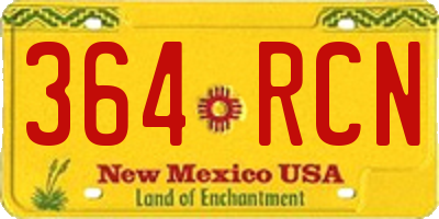 NM license plate 364RCN