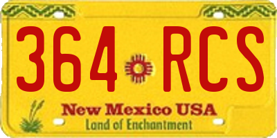 NM license plate 364RCS