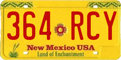 NM license plate 364RCY