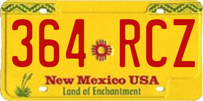 NM license plate 364RCZ