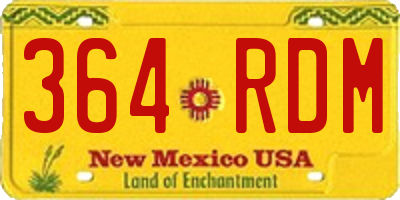NM license plate 364RDM