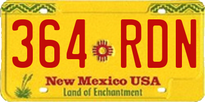 NM license plate 364RDN